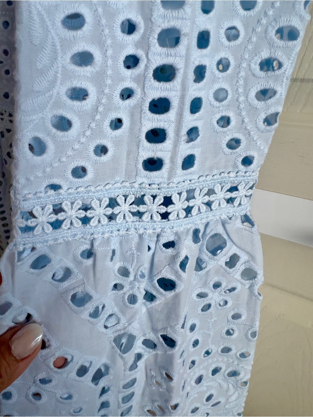 Generation Love Light Blue Eyelet Maxi Dress - Picture 6 of 8